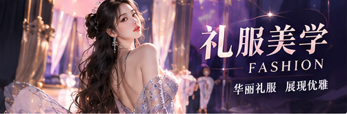 礼服与色彩主题画面